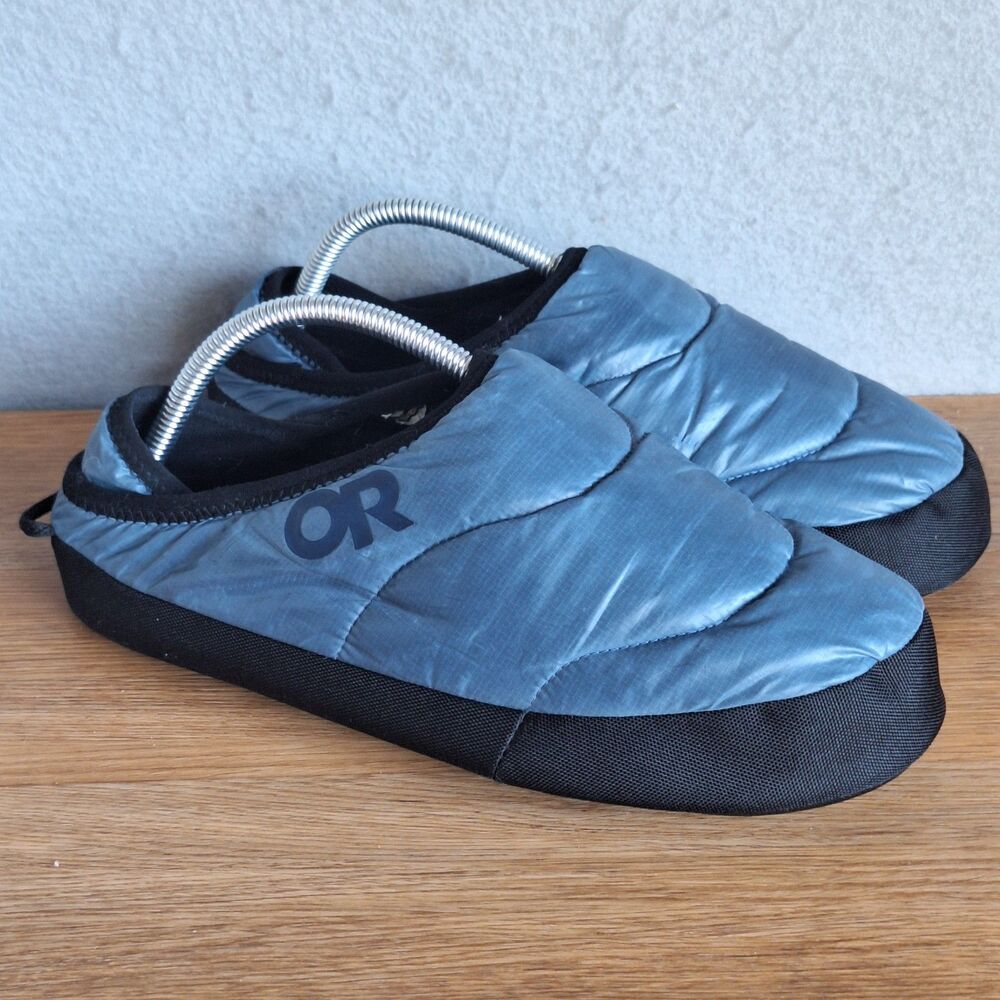 Outdoor Research Tundra Aerogel Basecamp Slippers Women’s 10 Medium Blue Puffer